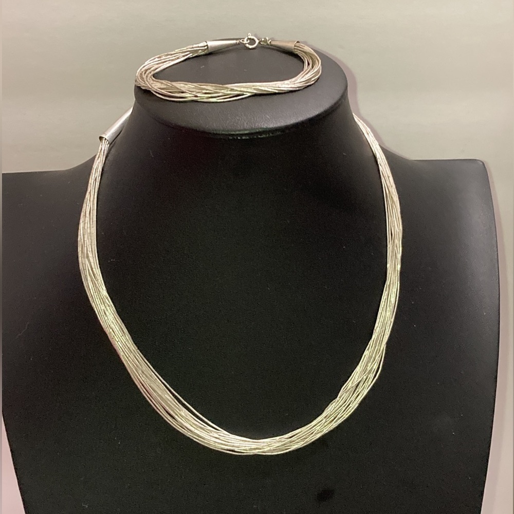 Liquid Sterling silver necklace and bracelet​​